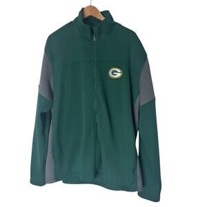 Green Bay Packers NFL 4XL Mens Zipper Green Jacket Waffle Knit